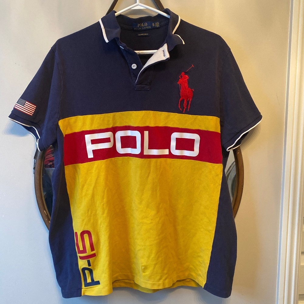 Polo Ralph Lauren P-15 BIG PONY polo shirt  size XL P WING Polo SPORT Stadium